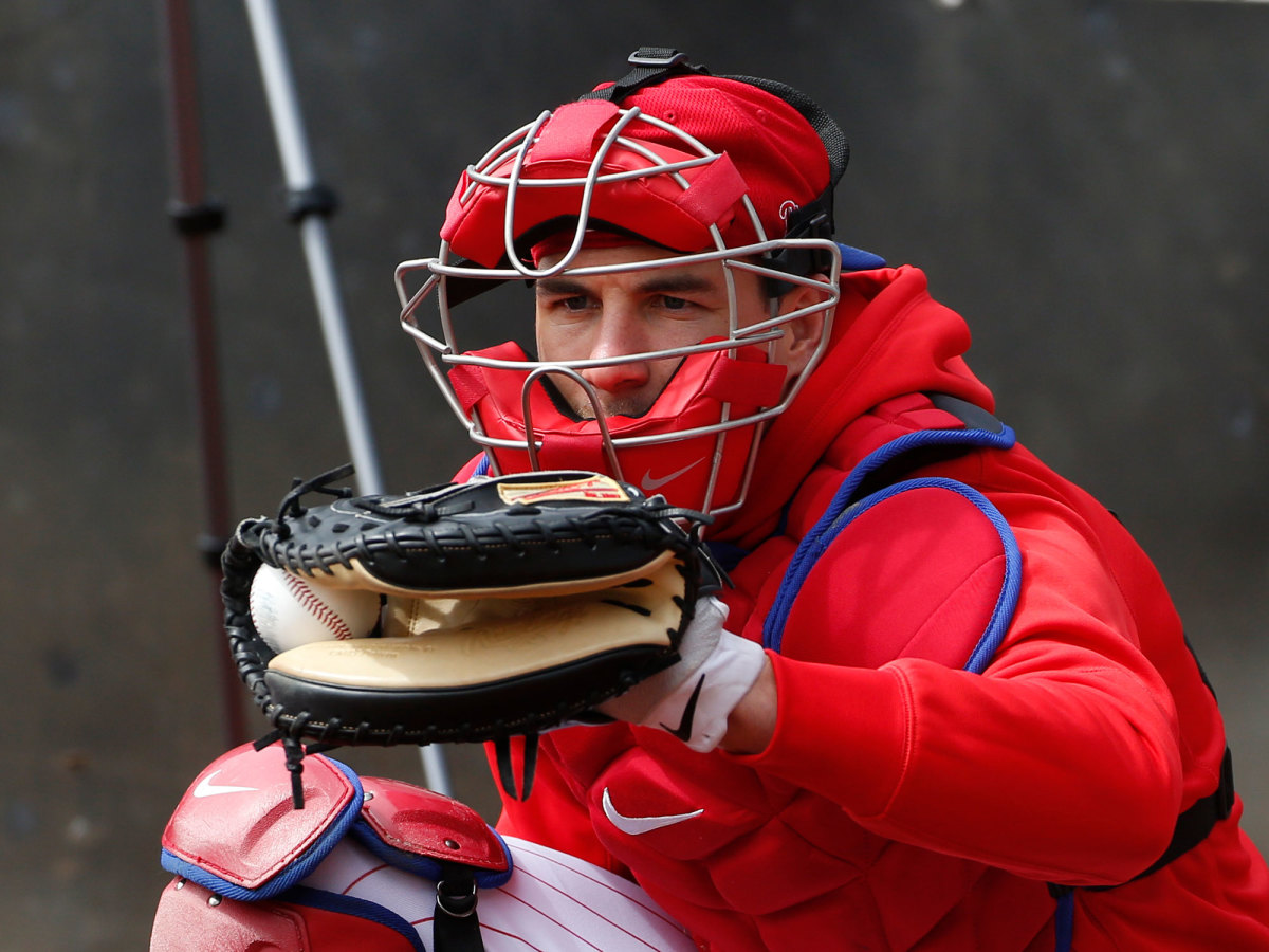 J.T. Realmuto catching